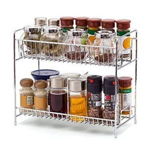 2-Tier Standing Spice Rack EZOWare Kitchen Bathroo